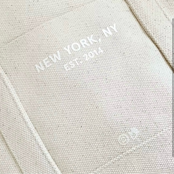 Glossier Cream Canvas Tote Bag - Picture 2 of 5
